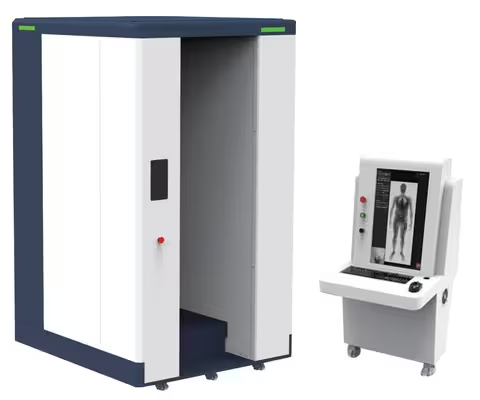 Scanner Corporal de Segurança de Visão Única Raio X Sistema de Triagem de Segurança de Pessoas 850W 127/220VAC